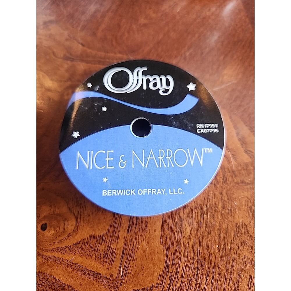 Bridal shower 3/8" Ribbon Spool White Silver 15'ft vintage 4.5m by Offray